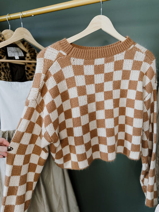 Rust Revival cropped sweater ( Thrifted)