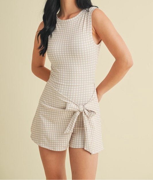 FALLING FOR GINGHAM WRAP DRESS
