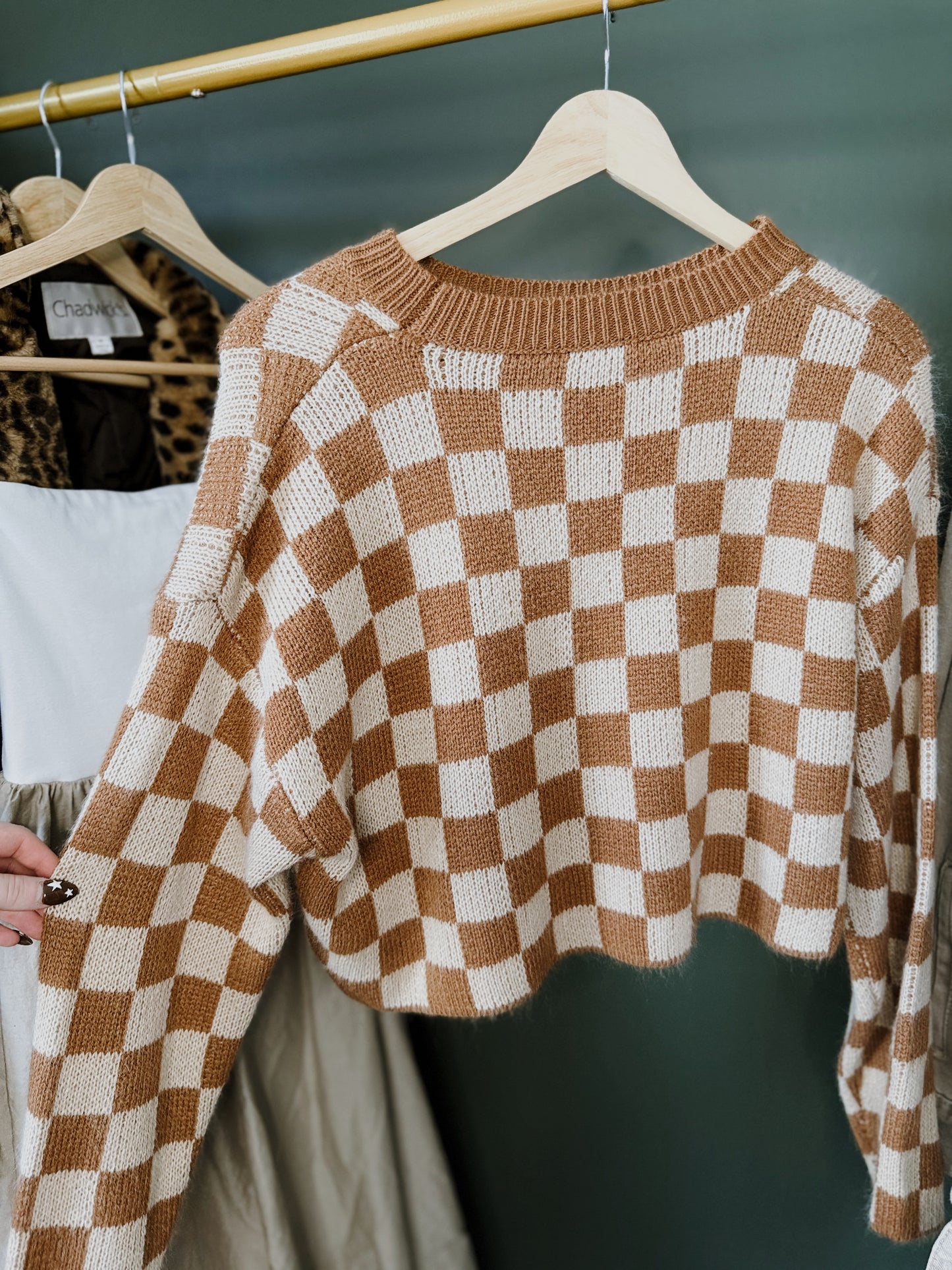 Rust Revival cropped sweater ( Thrifted)