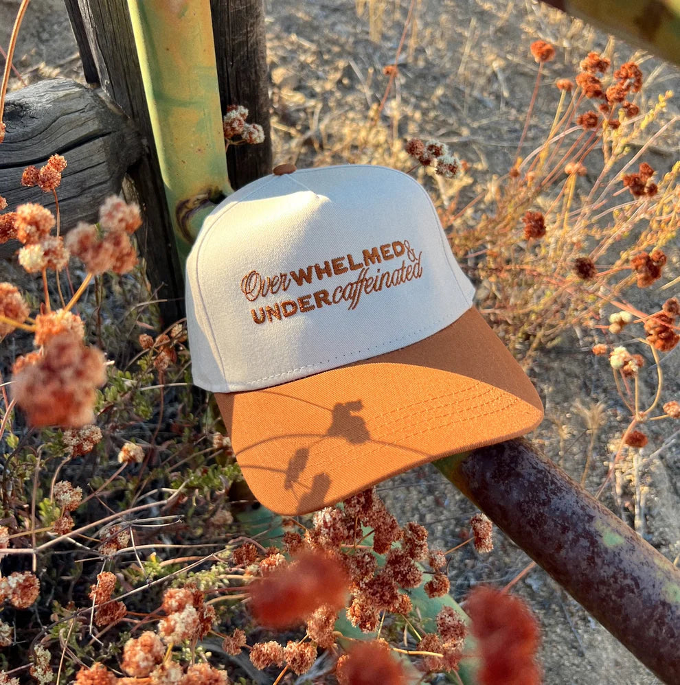 Overwhelmed & Under Caffeinated Trucker Hat