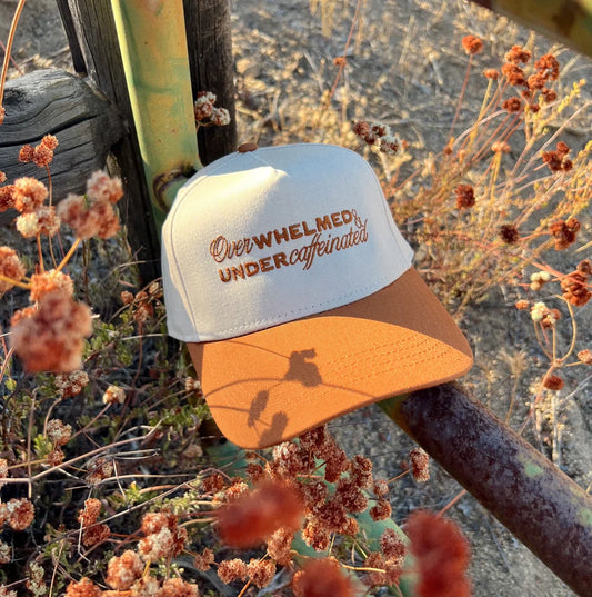 Overwhelmed & Under Caffeinated Trucker Hat