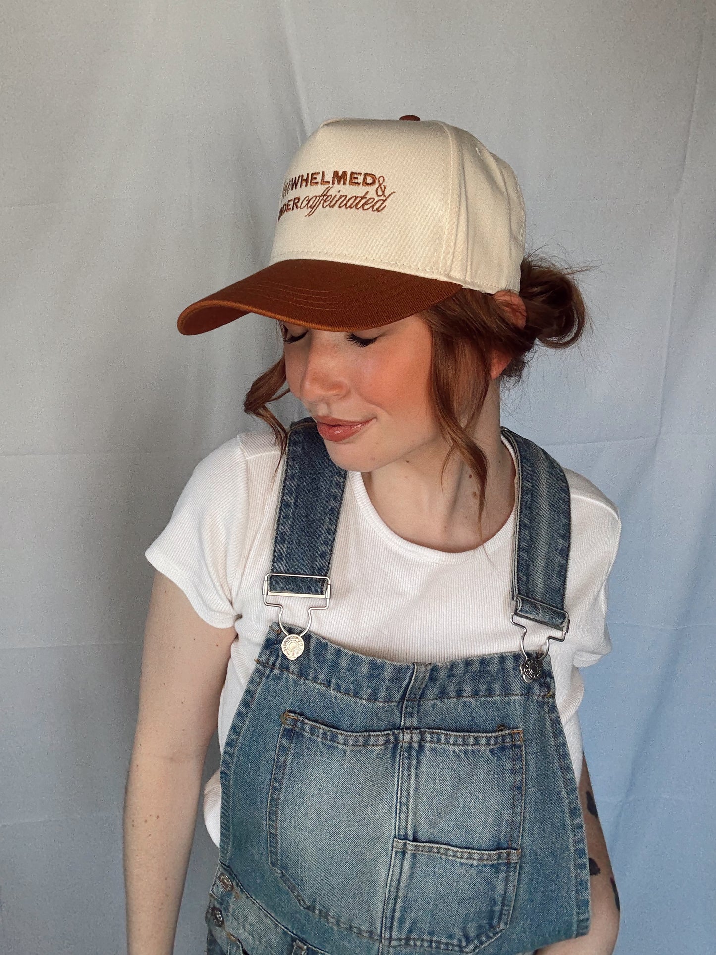 Overwhelmed & Under Caffeinated Trucker Hat